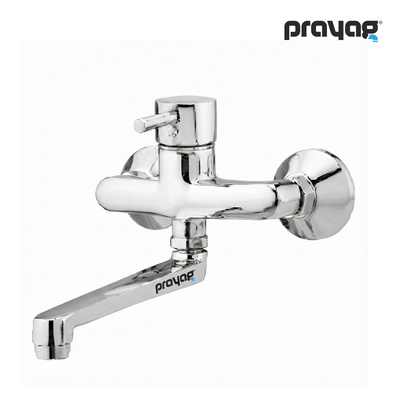 Single Lever Sink Mixer Wall Mount Swing Tap Brass - By Prayag