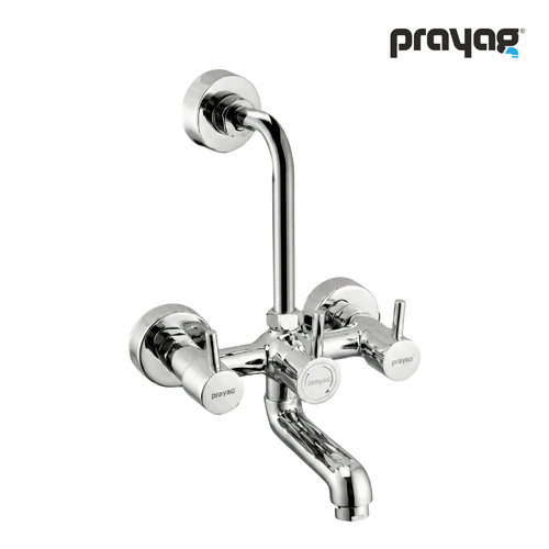 Prayag Brass Wall Mixer with L Bend Evian
