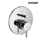 Single Lever Concealed Diverter 40mm (Complete Set Body + Plate) Brass - By Prayag