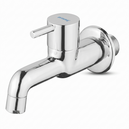 Prayag Brass Bib Tap with Wall Flange Laguna