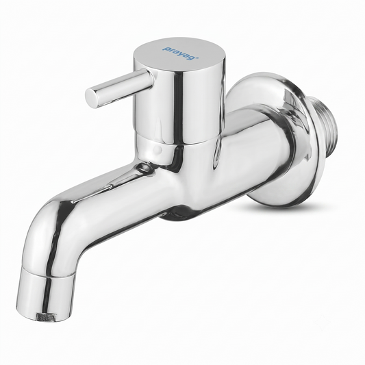 Bib Tap with Wall Flange Brass - By Prayag