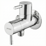 2-Way Angular Stop Tap with Wall Flange Brass - By Prayag