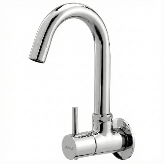 Sink Tap Wall Mounted with Flange Brass - By Prayag