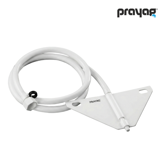 Jet Spray for Commode with Tube (1mtr) L-Type (Stainless Steel) - By Prayag