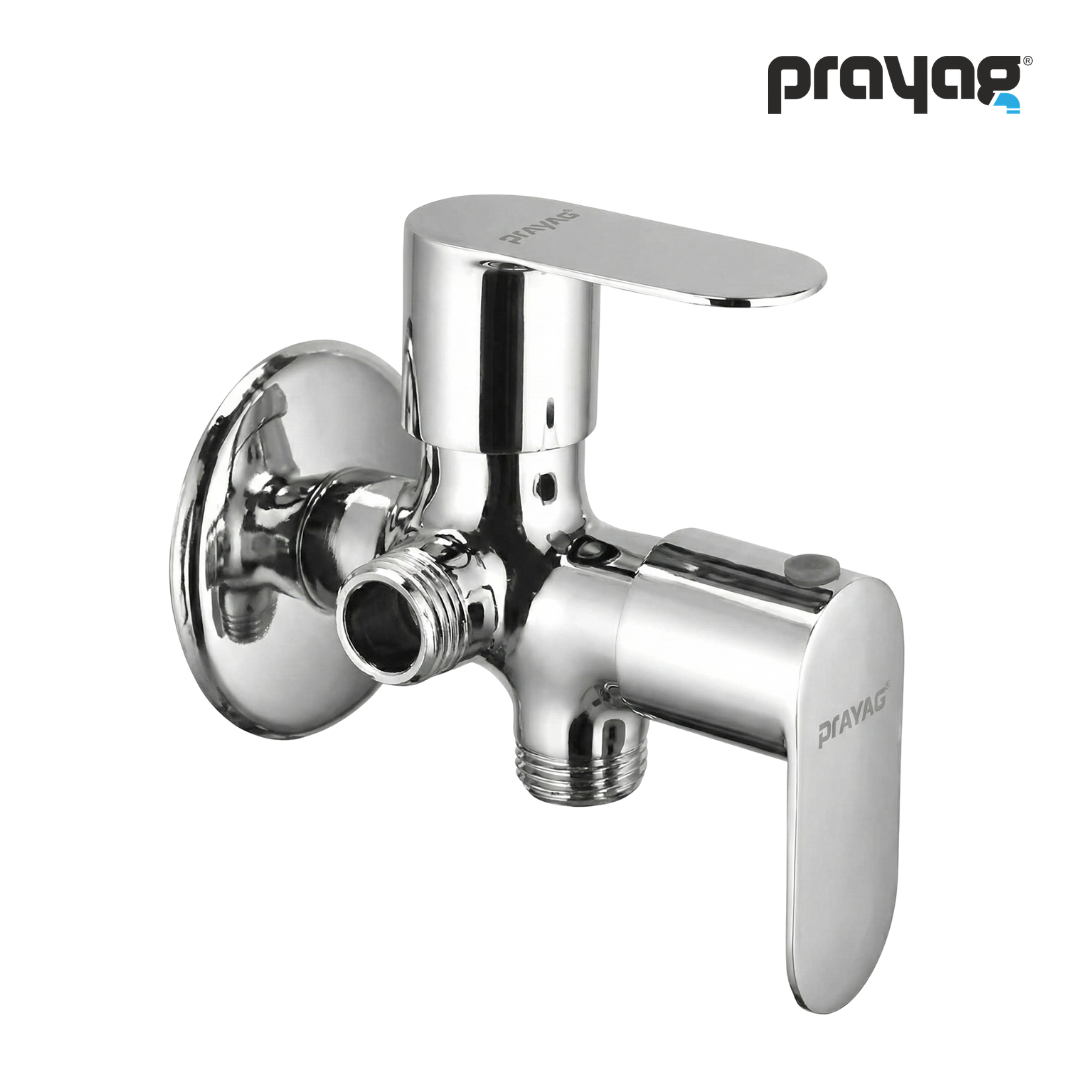 Two Way Angle Valve (Double Handle) Brass - By Prayag