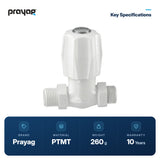 Stop Cock/Tap (Male Thread) 15mm - Prayag key specifications: PTMT, 260 g, 10-year warranty