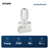 Concealed Stop Cock 20mm - Prayag key specifications: PTMT, 180 g, 10-year warranty