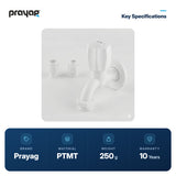 Washing Machine Tap - Prayag key specifications: PTMT, 250 g, 10-year warranty