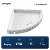 Corner Shelf 200mm (8 inch) - Prayag key specifications: PTMT, 290 g, 2-year warranty