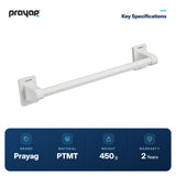 Towel Rod 24 inch (600mm) - Prayag key specifications: PTMT, 450 g, 2-year warranty