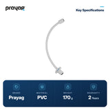 36 inch Connection Pipe with Nut, Collar Bush & Spanner (Pack of 2 Pcs) - Prayag key specifications: PVC, 170 g, 2-year warranty