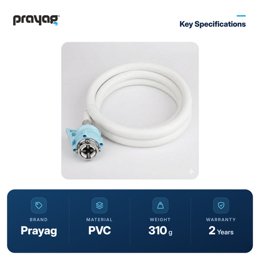 Fully Automatic Washing Machine Pipe 1.5mtr - Prayag key specifications: PVC, 310 g, 2-year warranty