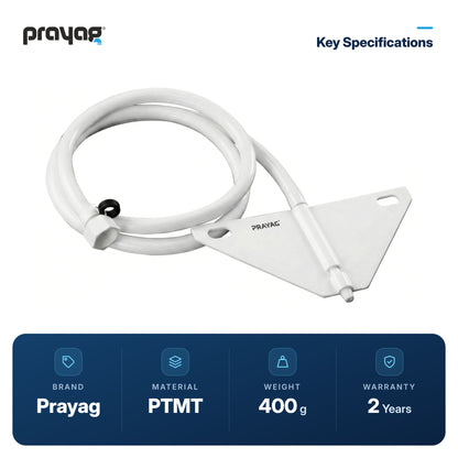 Jet Spray for Commode with Tube (1.5mtr) - Prayag key specifications: PTMT, 400 g, 2-year warranty