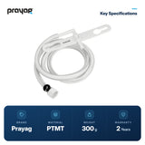 Jet Spray for Commode with Tube (1.5mtr) L-Type - Prayag key specifications: PTMT, 300 g, 2-year warranty
