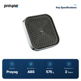 ABS Overhead Shower Square with SS Arm & Flange - Prayag key specifications: ABS, 575 g, 2-year warranty